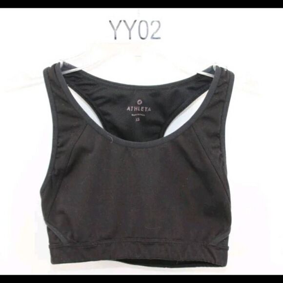 Athleta Double Dare Sports Bra Sz XS Black Racerback 64180.


Sku YY02 - Picture 1 of 4